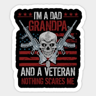 I'm A Dad Grandpa and a Veteran Fathers Day Sticker